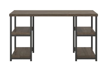 Ashlar Skrivebord 137 cm med Oppbevaring 4 Hyller Brun/Svart - Dorel Home - Møbler - Bord - Kontorbord - Skrivebord