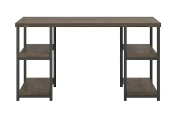 Ashlar Skrivebord 137 cm med Oppbevaring 4 Hyller Brun/Svart - Dorel Home - Møbler - Bord - Kontorbord - Skrivebord