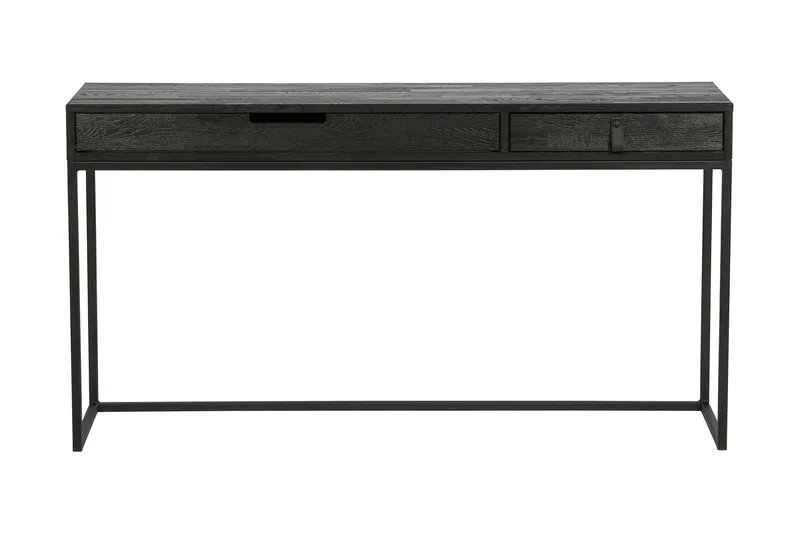 Atila Skrivebord 140 cm med Oppbevaringsskuffer - Eik/Svart - Møbler - Bord - Kontorbord - Skrivebord