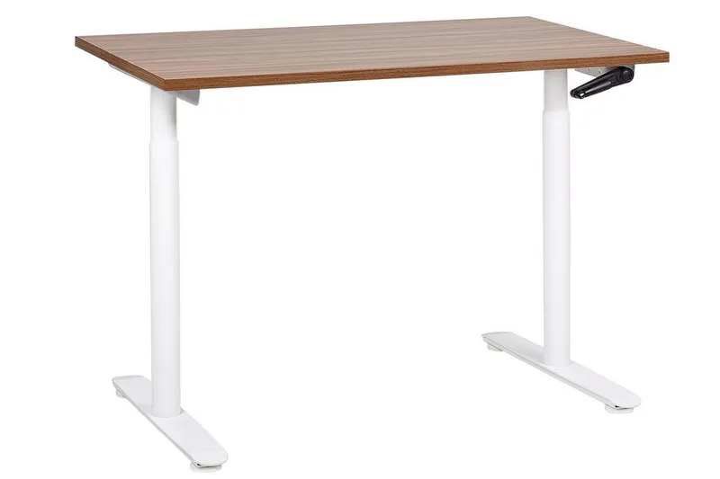 Banner Skrivebord 72x120 cm, Mørkt tre/Hvit
