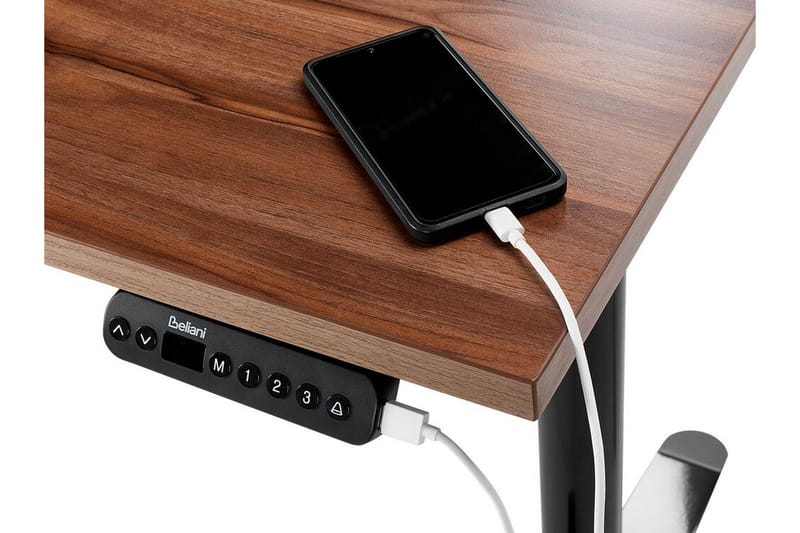 Banner Skrivebord 72x120 cm - Mørkt tre/Svart - Møbler - Bord - Kontorbord - Skrivebord