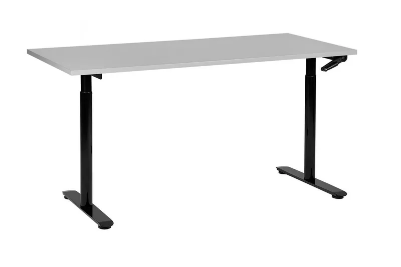 Banner Skrivebord 72x160 cm, Grå/Svart