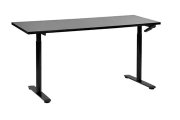 Banner Skrivebord 72x160 cm i Tre med Metallunderstell - Svart - Møbler - Bord - Kontorbord - Skrivebord