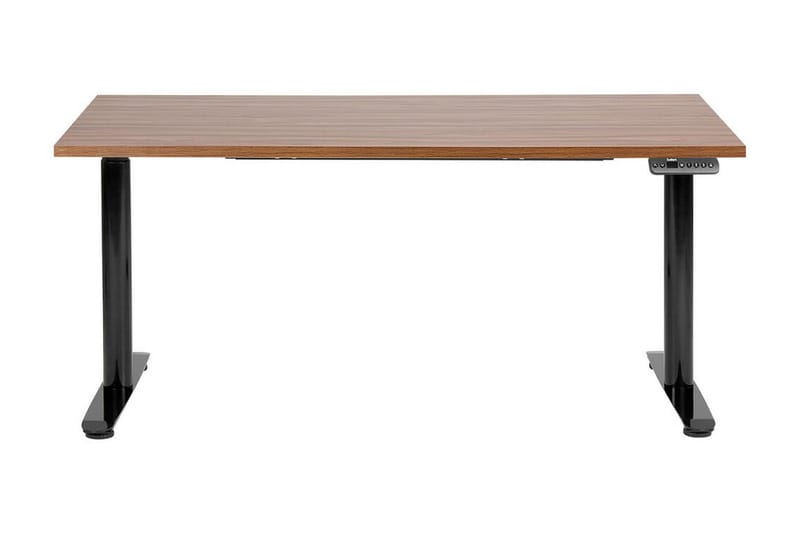Banner Skrivebord 72x160 cm i Tre med Valnøttutseende - Brun|Svart - Møbler - Bord - Kontorbord - Skrivebord