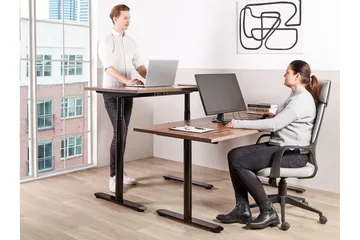 Banner Skrivebord 72x160 cm - Mørkt tre/Svart - Møbler - Bord - Kontorbord - Skrivebord