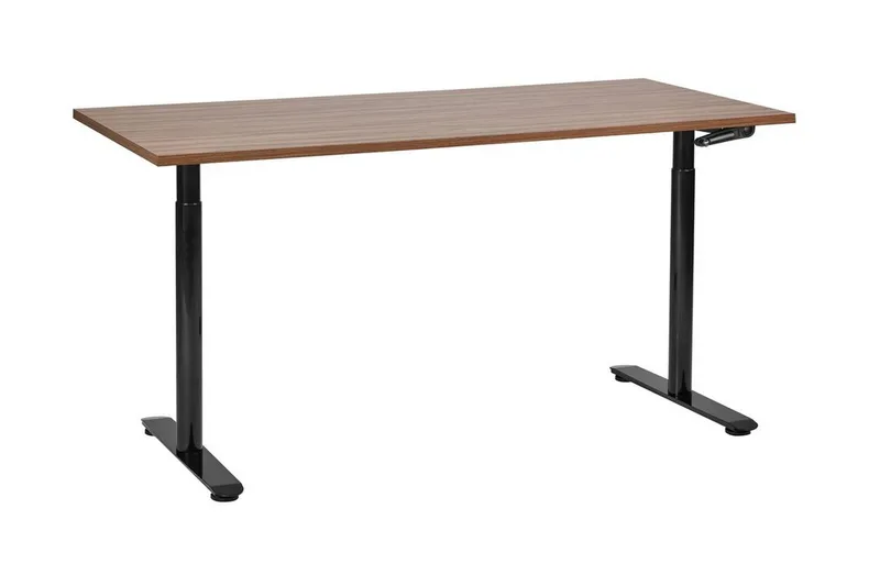 Banner Skrivebord 72x160 cm, Mørkt tre/Svart
