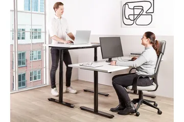 Banner Skrivebord 80x180 cm - Hvit/Svart - Møbler - Bord - Kontorbord - Skrivebord