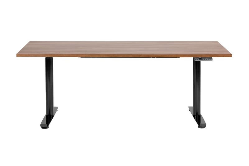 Banner Skrivebord 80x180 cm - Mørkt tre/Svart - Møbler - Bord - Kontorbord - Skrivebord