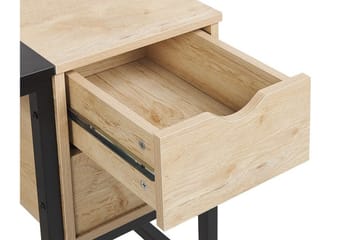 Barrakeh Skrivebord 100 cm med Oppbevaring 2 Skuffer - Svart/Lyst Tre - Møbler - Bord - Kontorbord - Skrivebord