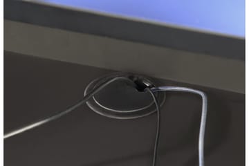 Bays Gaming Skrivebord 160 cm med Oppbevaring 2 Hyller - Svart - Møbler - Bord - Kontorbord - Skrivebord