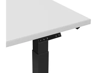 Belluton Skrivebord 130 cm Elektriskt Justerbart - Grå/Svart - Møbler - Bord - Kontorbord - Skrivebord