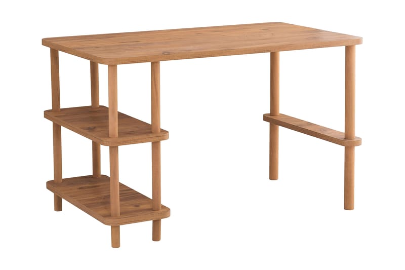 Skrivebord Benaia 120x74,9x120 cm med oppbevaring - Skrivebord - Databord & PC bord