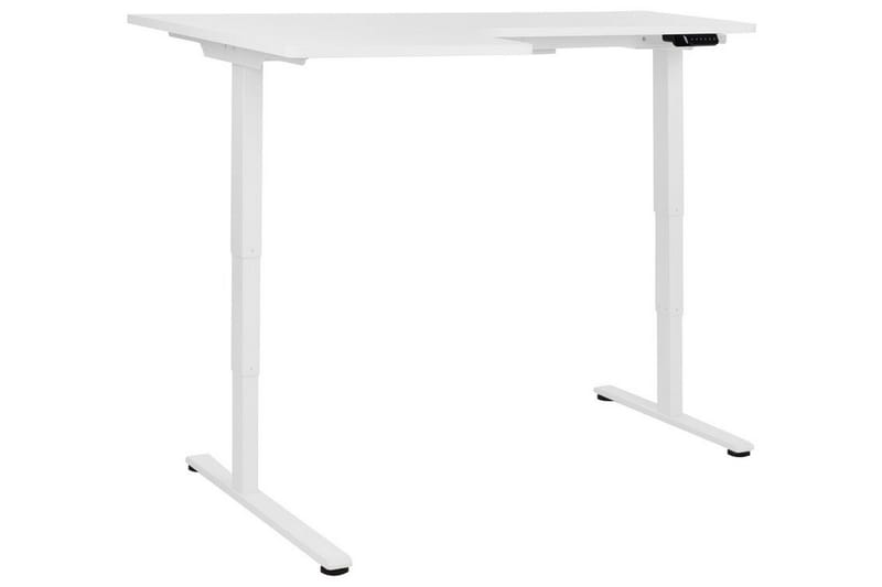 Bina L-formet Skrivebord 109x160 cm i Malt Tre - Hvit - Møbler - Bord - Kontorbord - Skrivebord