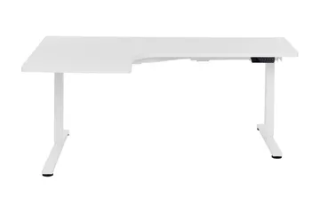 Bina L-formet Skrivebord 109x160 cm i Malt Tre - Hvit - Møbler - Bord - Kontorbord - Skrivebord