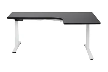 Bina Skrivebord 109x160 cm i Tre med Metallstativ - Svart|Hvit - Møbler - Bord - Kontorbord - Skrivebord