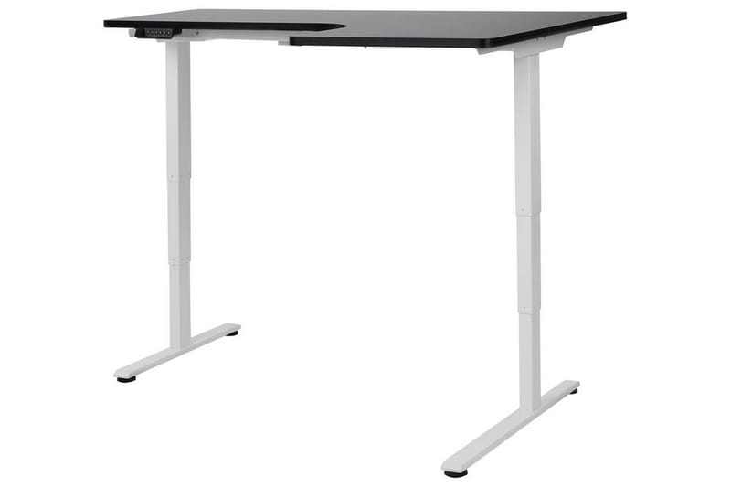 Bina Skrivebord 109x160 cm i Tre med Metallstativ - Svart|Hvit - Møbler - Bord - Kontorbord - Skrivebord