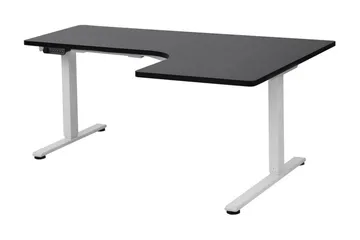 Bina Skrivebord 109x160 cm i Tre med Metallstativ - Svart|Hvit - Møbler - Bord - Kontorbord - Skrivebord