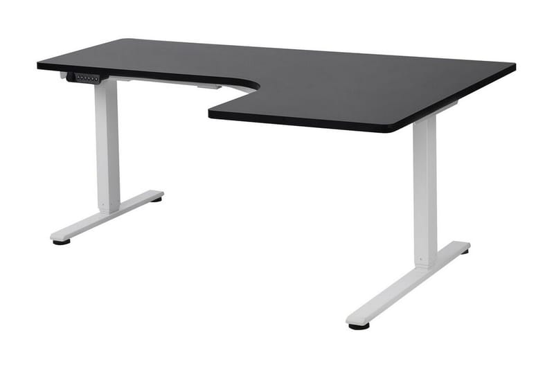 Bina Skrivebord 109x160 cm i Tre med Metallstativ - Svart|Hvit - Møbler - Bord - Kontorbord - Skrivebord