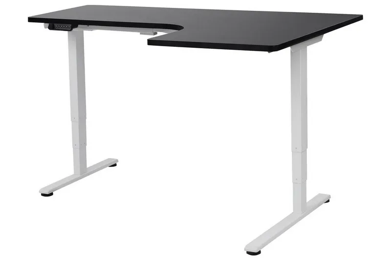 Bina Skrivebord 109x160 cm, Svart/Hvit