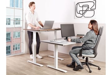 Bina Skrivebord 72x120 cm - Grå/Hvit - Møbler - Bord - Kontorbord - Skrivebord