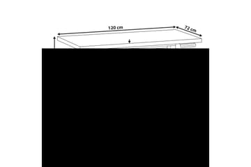 Bina Skrivebord 72x120 cm - Grå/Hvit - Møbler - Bord - Kontorbord - Skrivebord
