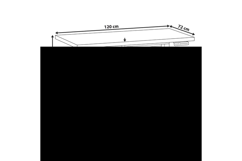 Bina Skrivebord 72x120 cm - Grå/Hvit - Møbler - Bord - Kontorbord - Skrivebord