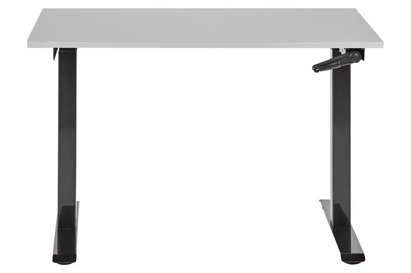 Bina Skrivebord 72x120 cm i Tre med Stålstativ - Grå|Svart - Møbler - Bord - Kontorbord - Skrivebord