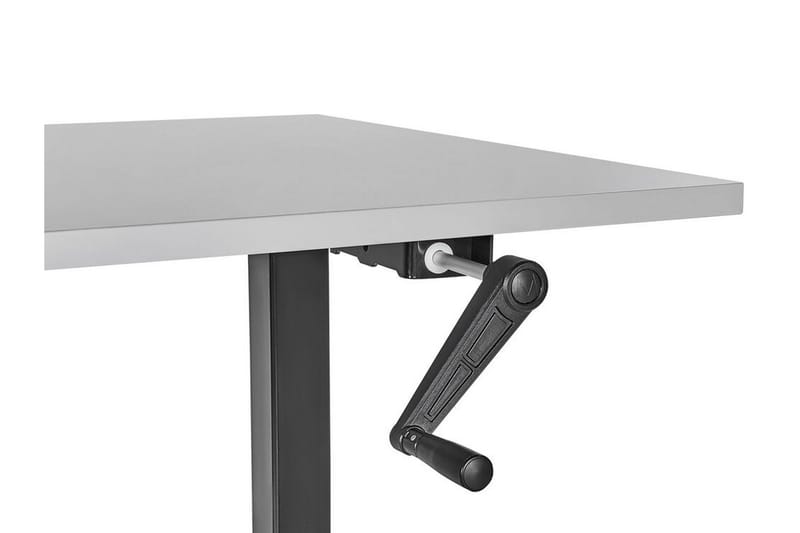 Bina Skrivebord 72x120 cm i Tre med Stålstativ - Grå|Svart - Møbler - Bord - Kontorbord - Skrivebord
