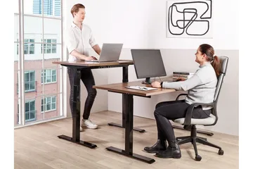 Bina Skrivebord 72x120 cm - Mørkt tre/Svart - Møbler - Bord - Kontorbord - Skrivebord