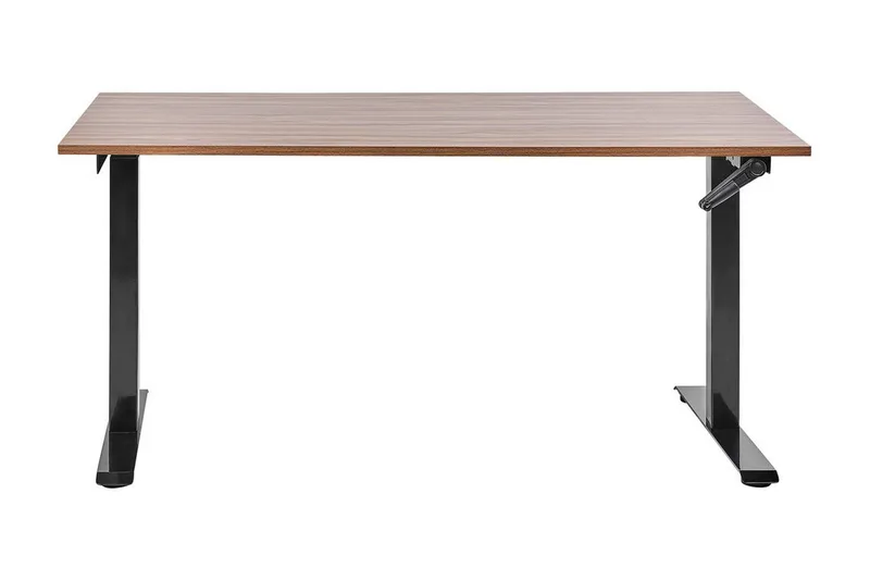 Bina Skrivebord 72x160 cm - Mørkt tre/Svart - Møbler - Bord - Kontorbord - Skrivebord