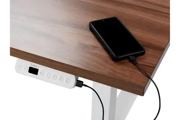 Bina Skrivebord 80x180 cm - Mørkt tre/Hvit - Møbler - Bord - Kontorbord - Skrivebord