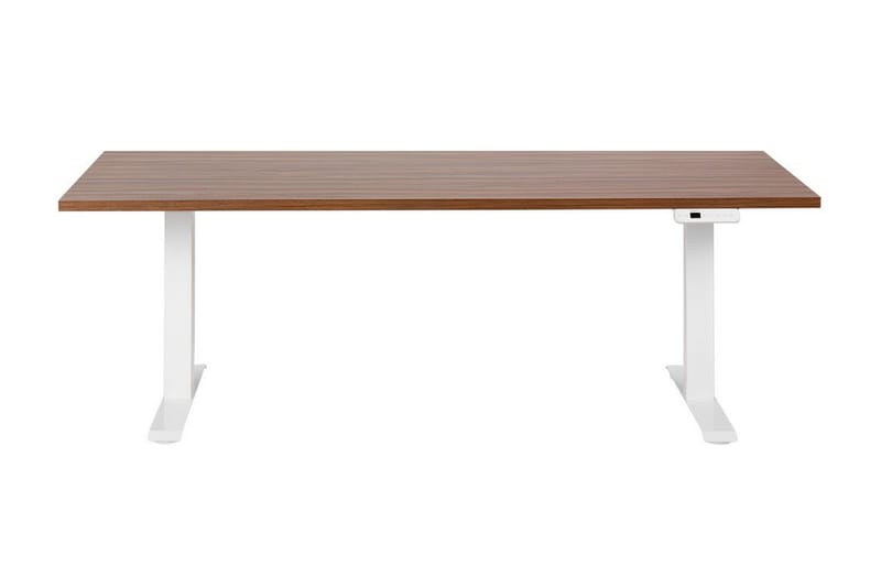 Bina Skrivebord 80x180 cm - Mørkt tre/Hvit - Møbler - Bord - Kontorbord - Skrivebord