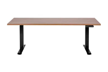 Bina Skrivebord 80x180 cm - Mørkt tre/Svart - Møbler - Bord - Kontorbord - Skrivebord