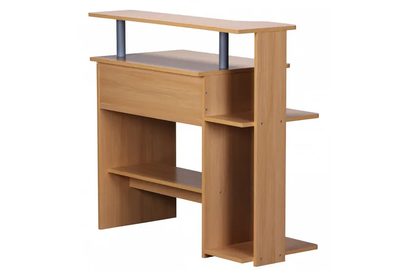 Bozanich Skrivebord 94 cm med Oppbevaring Hyller - Natur - Møbler - Bord - Kontorbord - Skrivebord