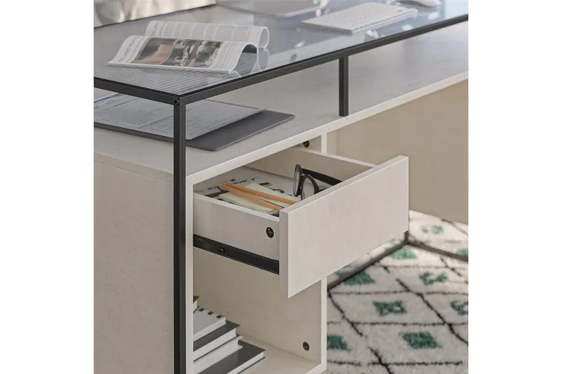 Bradford Skrivebord 139 cm Grå - Queer Eye - Møbler - Bord - Kontorbord - Skrivebord