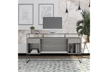 Bradford Skrivebord 141 cm Grå - Queer Eye - Møbler - Bord - Kontorbord - Skrivebord