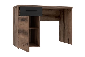 Cannop Skrivebord 110 cm med Oppbevaringsskuff + Skap - Brun/Svart - Møbler - Bord - Kontorbord - Skrivebord