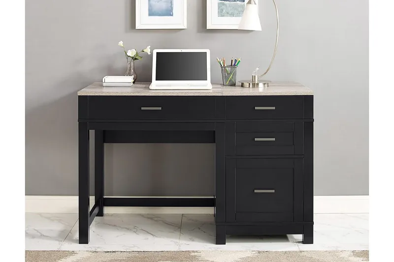 Carver Skrivebord 120 cm Svart - Dorel Home - Møbler - Bord - Kontorbord - Skrivebord