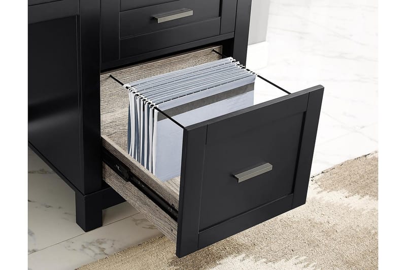 Carver Skrivebord 120 cm Svart - Dorel Home - Møbler - Bord - Kontorbord - Skrivebord