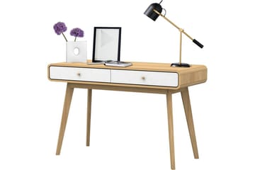 Skrivebord Cassie Eik/Hvit - Eik/Hvit - Møbler - Bord - Kontorbord - Skrivebord