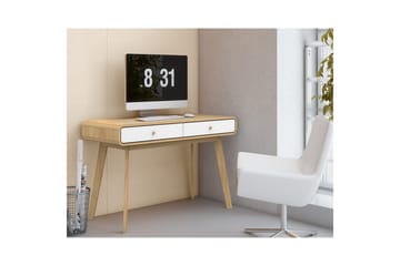 Skrivebord Cassie Eik/Hvit - Eik/Hvit - Møbler - Bord - Kontorbord - Skrivebord