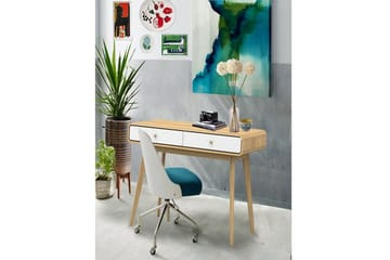 Skrivebord Cassie Eik/Hvit - Eik/Hvit - Møbler - Bord - Kontorbord - Skrivebord