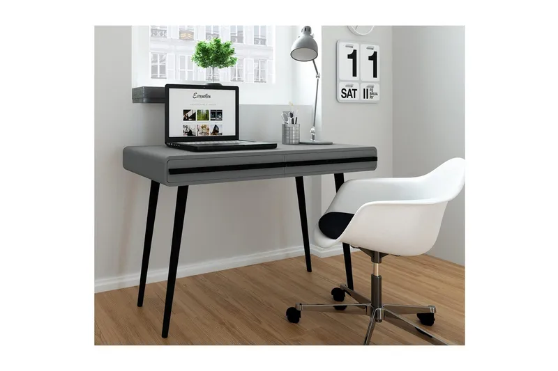 Skrivebord Chantal Grå - Grå - Møbler - Bord - Kontorbord - Skrivebord
