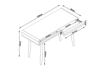 Skrivebord Chantal Grå - Grå - Møbler - Bord - Kontorbord - Skrivebord