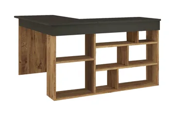 Dalran Skrivebord 129 cm - Natur/Svart - Møbler - Bord - Kontorbord - Skrivebord