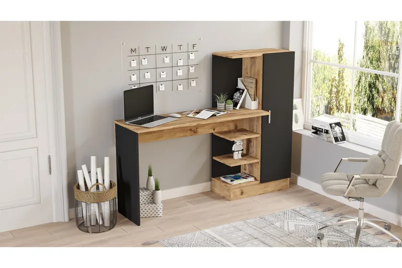 Dalran Skrivebord 152 cm, Natur/Svart