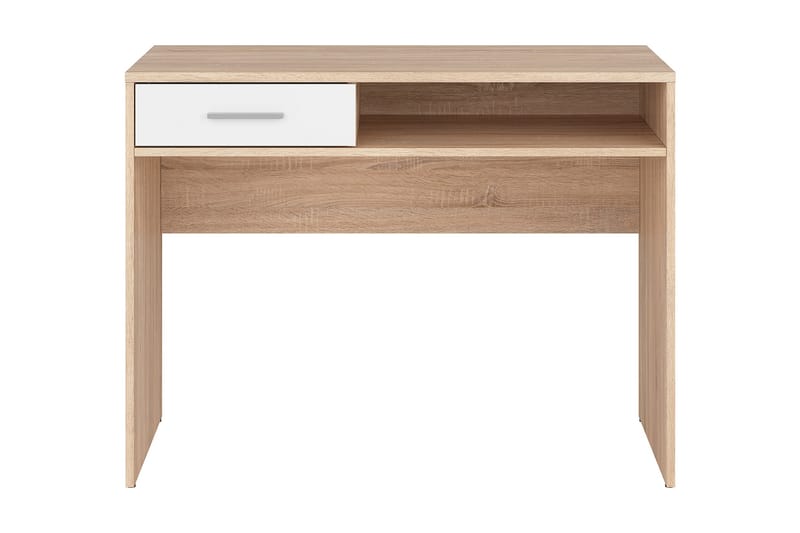 Databord Chiotto Plus 100 cm med Oppbevaring Skuff + Hylle - Brun - Skrivebord - Databord & PC bord