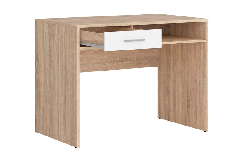 Databord Chiotto Plus 100 cm med Oppbevaring Skuff + Hylle - Brun - Skrivebord - Databord & PC bord