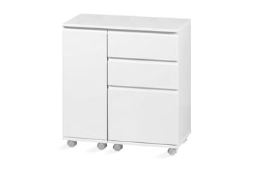 Databord Dillard 121 cm på Hjul - Hvit - Møbler - Bord - Kontorbord - Skrivebord