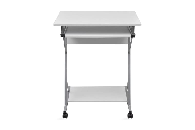 Databord med uttrekkbart tastaturbrett hvit - Hvit - Skrivebord - Databord & PC bord